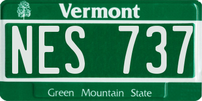 VT license plate NES737