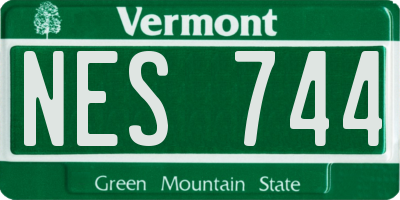 VT license plate NES744