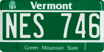 VT license plate NES746
