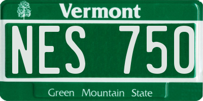VT license plate NES750
