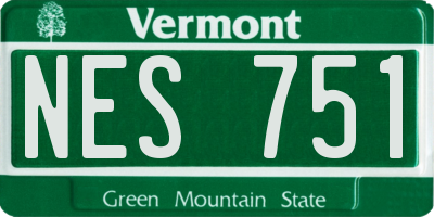 VT license plate NES751