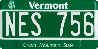 VT license plate NES756