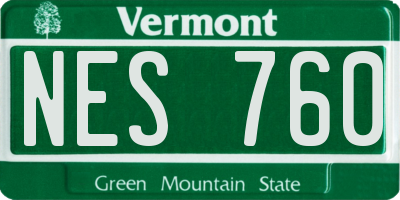 VT license plate NES760
