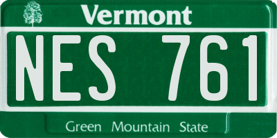 VT license plate NES761
