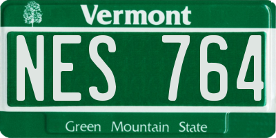 VT license plate NES764