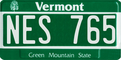 VT license plate NES765