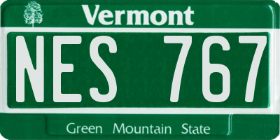 VT license plate NES767