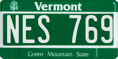 VT license plate NES769