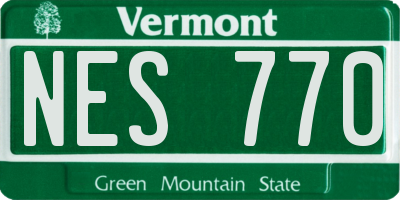 VT license plate NES770