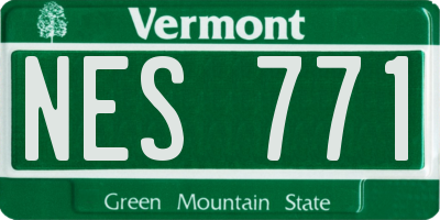 VT license plate NES771