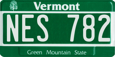 VT license plate NES782