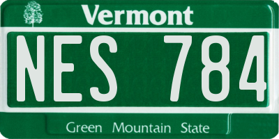 VT license plate NES784