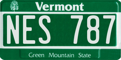 VT license plate NES787
