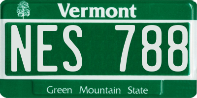 VT license plate NES788