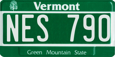 VT license plate NES790