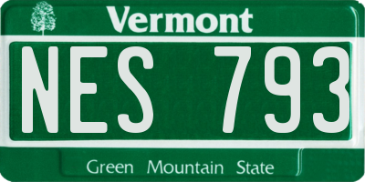 VT license plate NES793