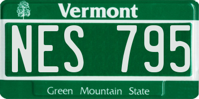 VT license plate NES795