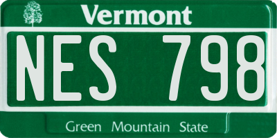 VT license plate NES798
