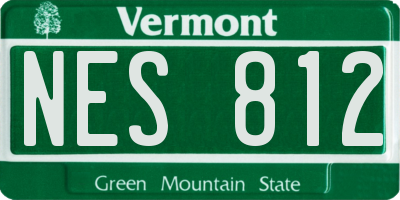 VT license plate NES812