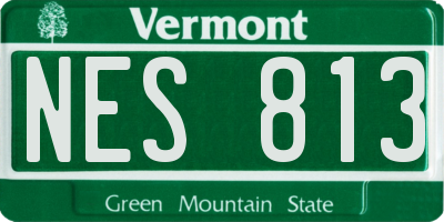 VT license plate NES813