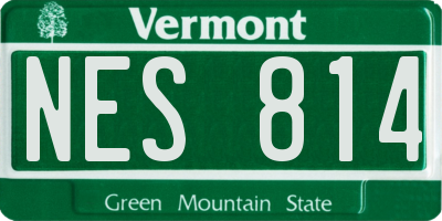 VT license plate NES814