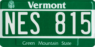 VT license plate NES815