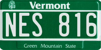 VT license plate NES816