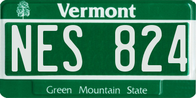VT license plate NES824