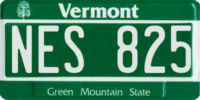 VT license plate NES825