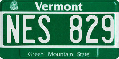 VT license plate NES829