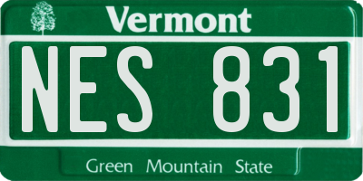 VT license plate NES831