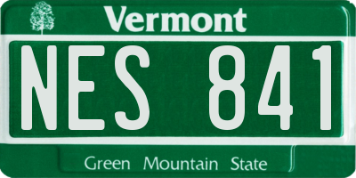 VT license plate NES841