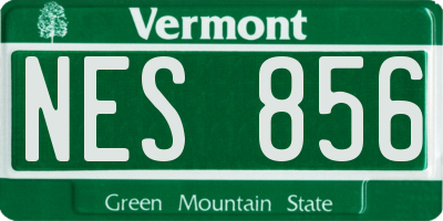 VT license plate NES856