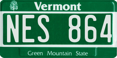 VT license plate NES864