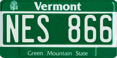 VT license plate NES866