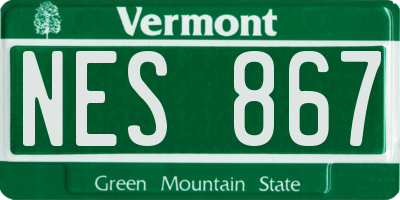 VT license plate NES867