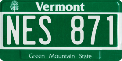 VT license plate NES871