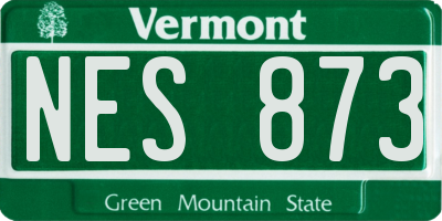 VT license plate NES873