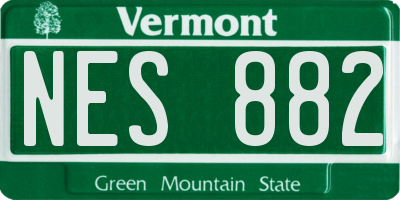 VT license plate NES882