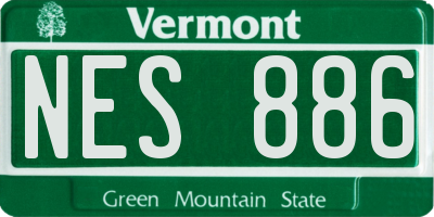 VT license plate NES886