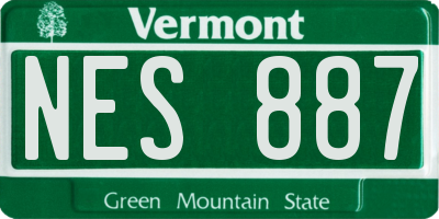 VT license plate NES887