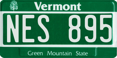 VT license plate NES895