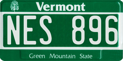 VT license plate NES896