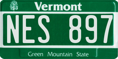 VT license plate NES897