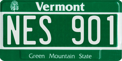 VT license plate NES901