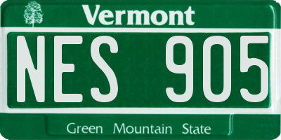 VT license plate NES905