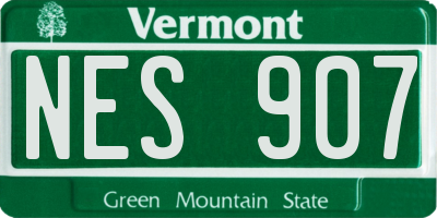 VT license plate NES907