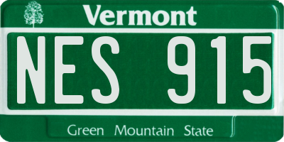 VT license plate NES915