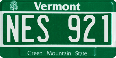 VT license plate NES921