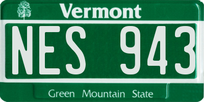 VT license plate NES943
